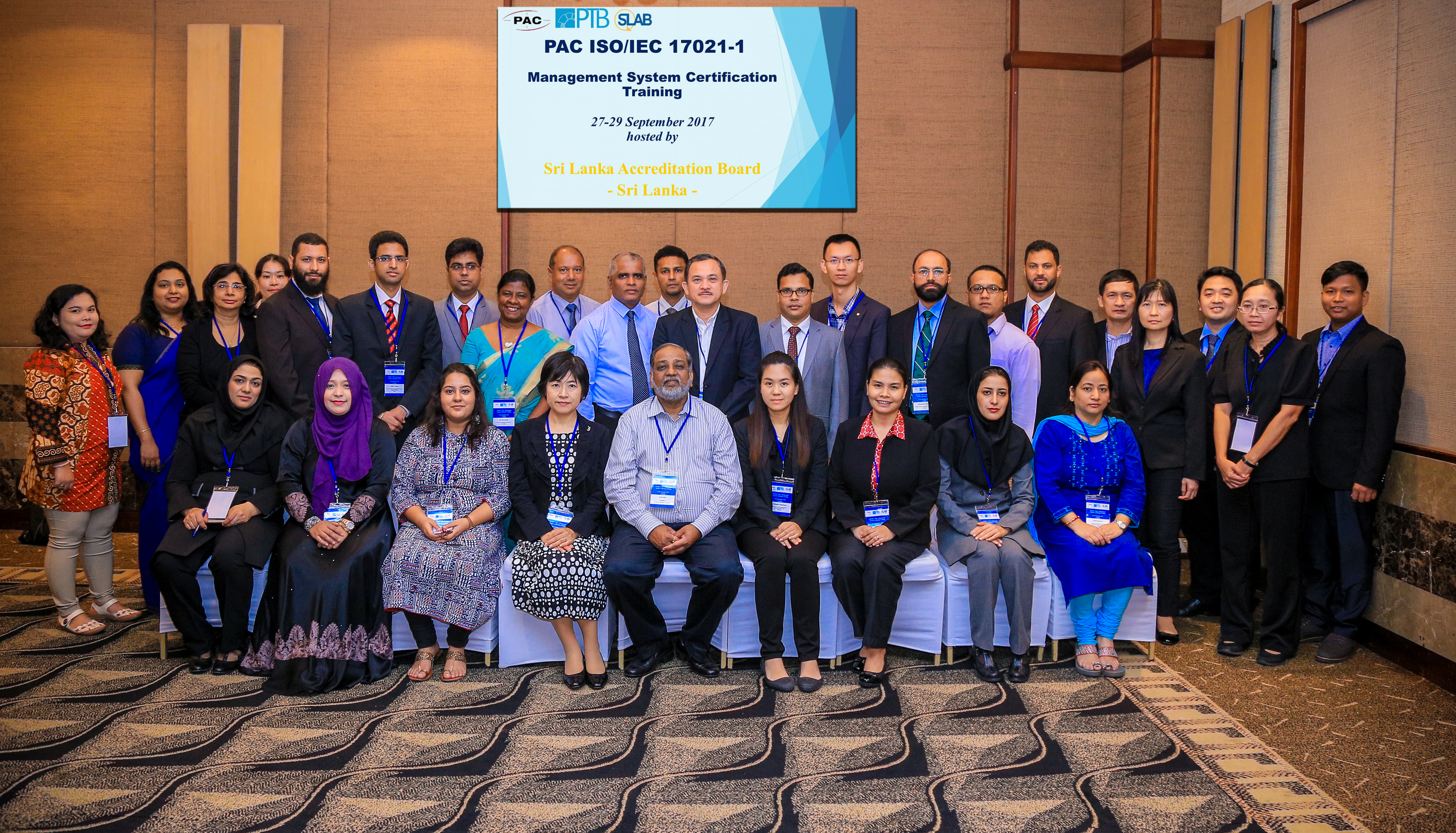 Training on ISO/IEC 17021-1:2015 by PAC and SLAB